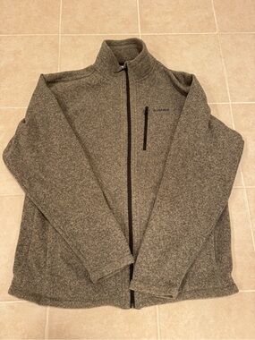 Simms Men's Gray Full-Zip Sweater Jacket